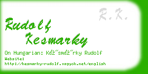 rudolf kesmarky business card